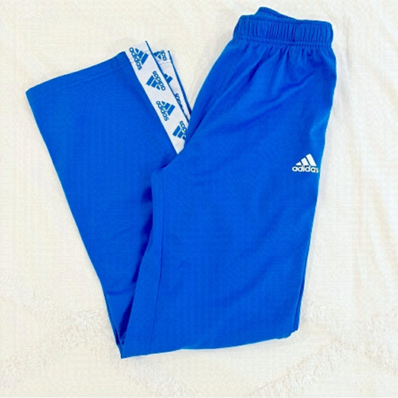 adidas Bottoms Adidas Youth Track Pants 416 Joggers Climalite Blue White Stripe Poshmark